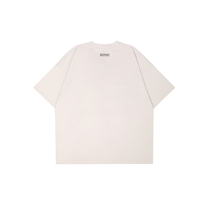 3D Elements Cotton Padding Oversized Short Sleeve T-Shirt - Couples