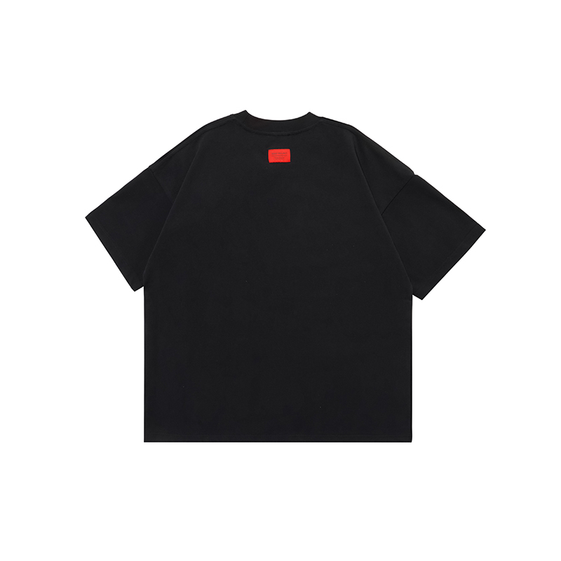 3D Hearts Cotton Padding Oversized Crewneck Short Sleeve T-Shirt - Couples