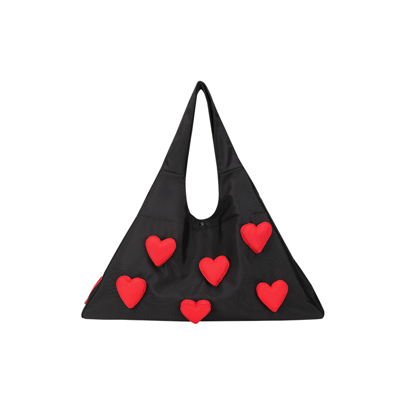 Cotton-filled 3D Raised Multi Hearts Sling Bag Compact Design Adjustable Strap Couples Travel Ski Streetwear SQQZ PROJECT Original