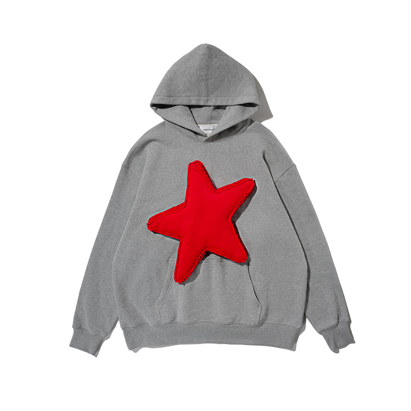 3D Single Heart Cotton Padding Oversized Crewneck Long Sleeve Sweatshirt - Unisex