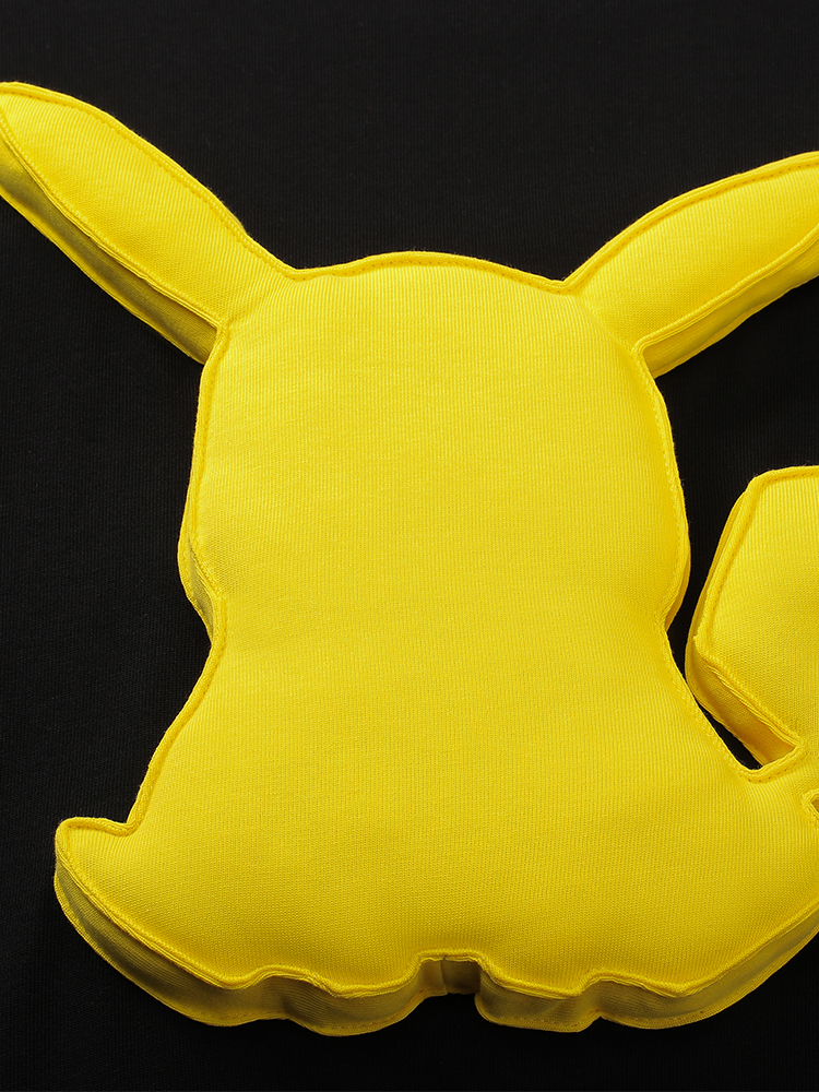 Cotton-filled 3D Pikachu Graphic T-shirt Hand-printed Design Crewneck Unisex Oversized Comfort Streetwear Top SQQZ PROJECT Original