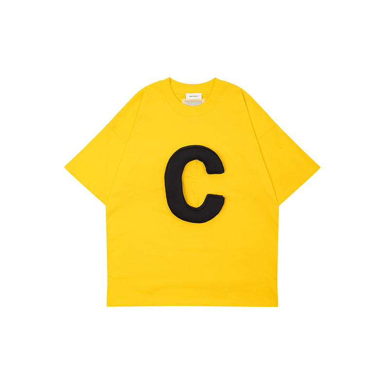 3D Letter Crewneck Heavyweight T-Shirt - 26 Letters