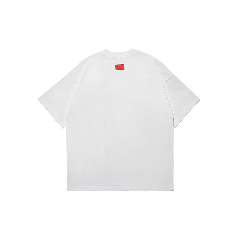 3D Hearts Cotton Padding Oversized Crewneck Short Sleeve T-Shirt - Couples