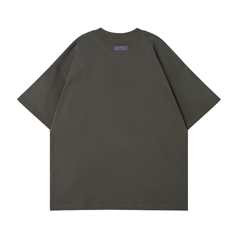 3D Embossed Heart Crewneck Heavyweight T-Shirt