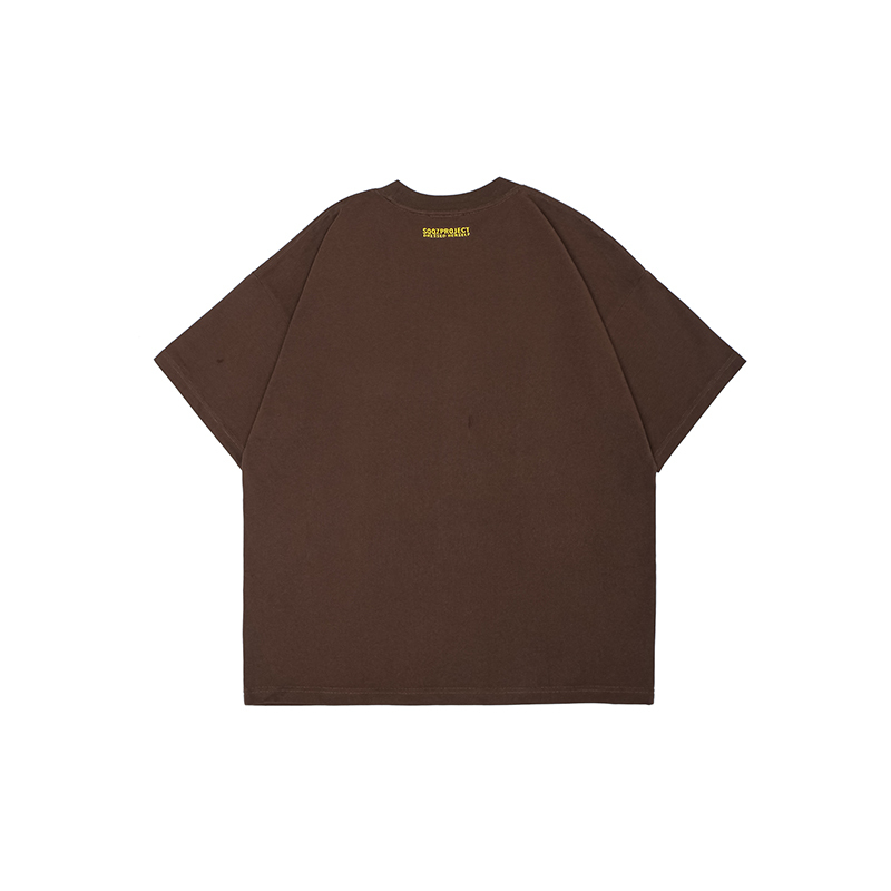 3D Elements Cotton Padding Oversized Short Sleeve T-Shirt - Couples