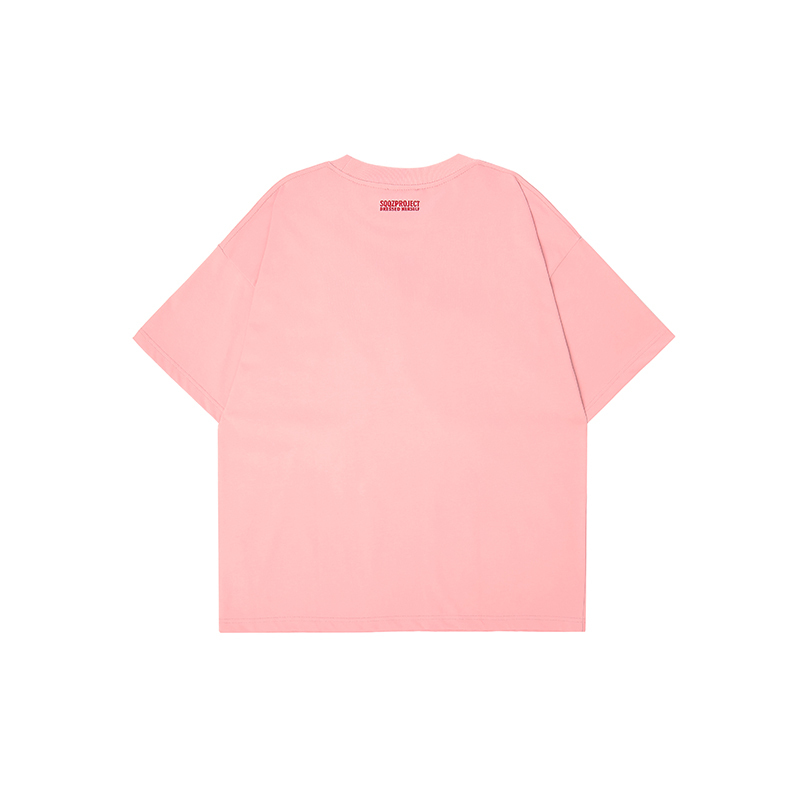 3D Elements Cotton Padding Oversized Short Sleeve T-Shirt - Couples