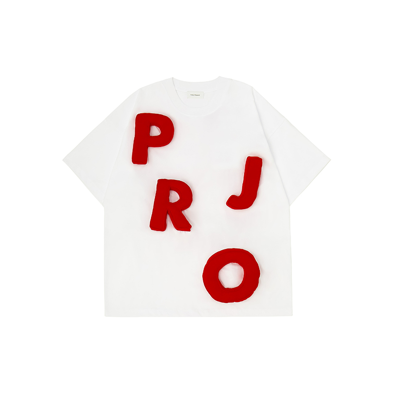 Cotton-filled 3D Raised Brand Logo T-shirt Hand-printed Design Crewneck Unisex Oversized Comfort Streetwear Top SQQZ PROJECT Original