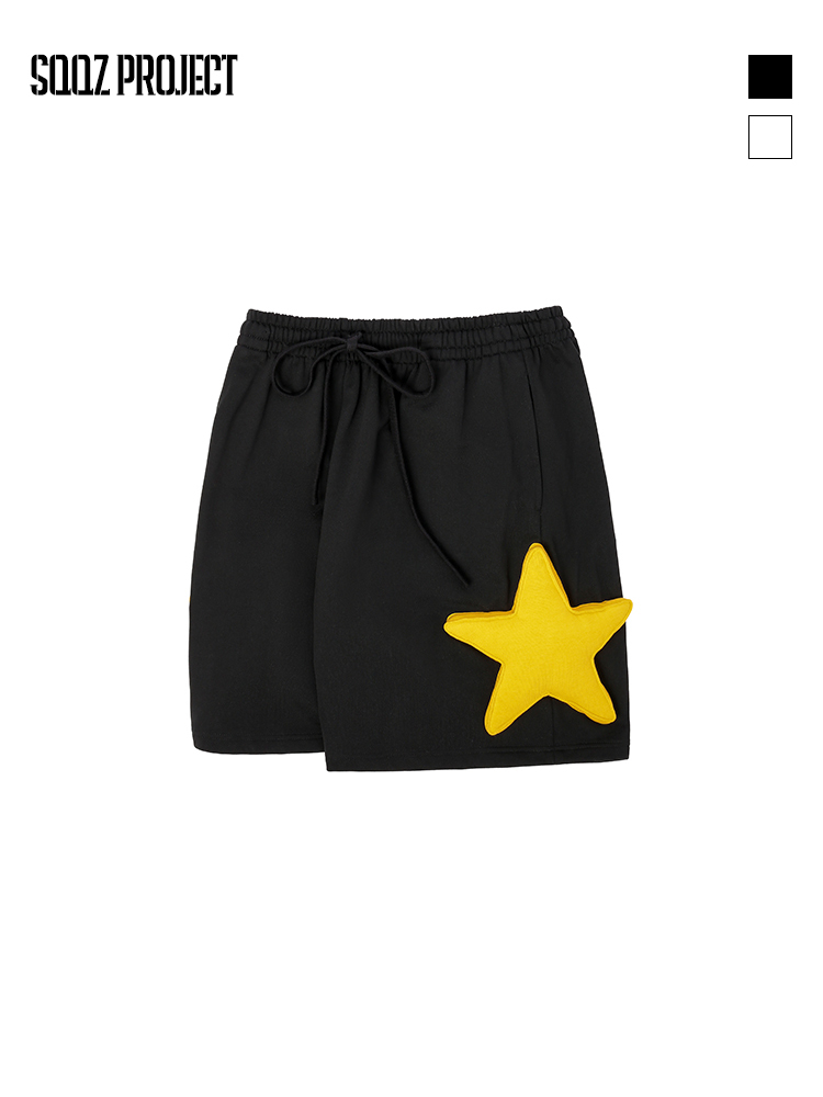 Cotton-filled 3D Stars Sweatshorts 480GSM Premium French Terry Unisex Comfort Streetwear Bottom SQQZ PROJECT Original
