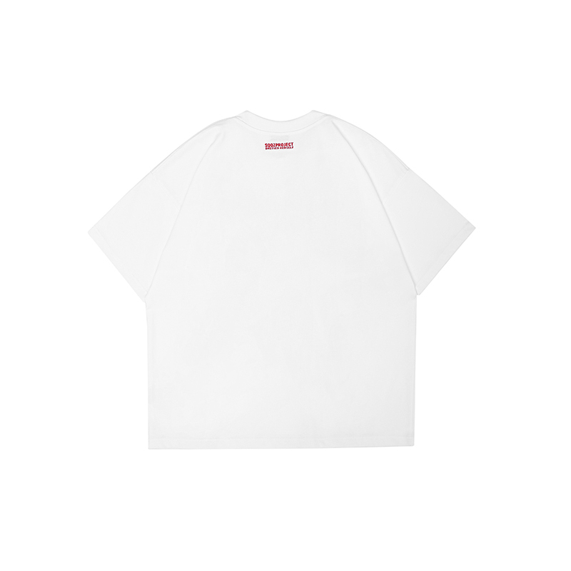 Color Block 3D Star Cotton Padding Oversized Short Sleeve T-Shirt - Unisex