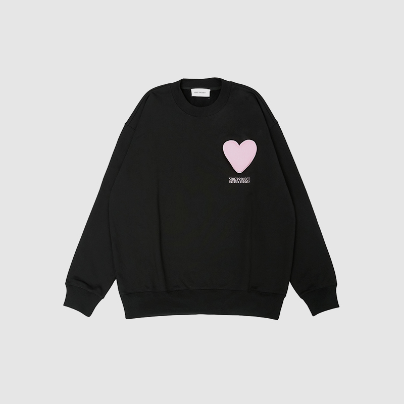 Heart-shaped neckline hoodie