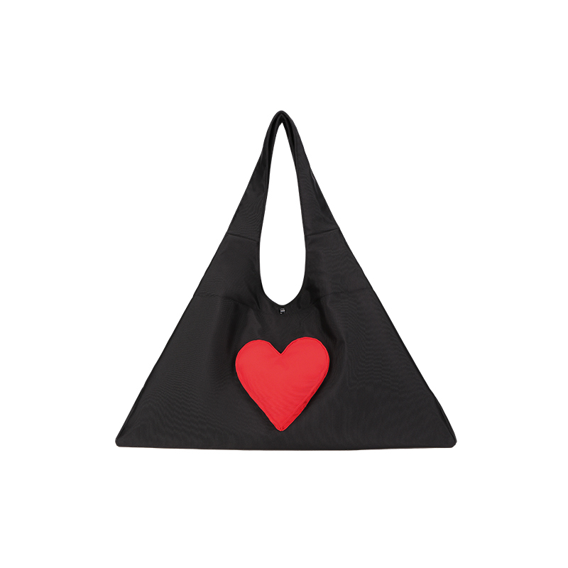 Cotton-filled 3D Raised Single Heart Sling Bag Compact Design Adjustable Strap Couples Travel Ski Streetwear SQQZ PROJECT Original