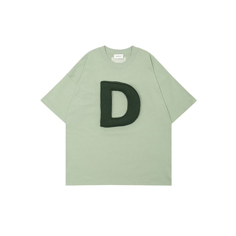 3D Letter Crewneck Heavyweight T-Shirt - 26 Letters