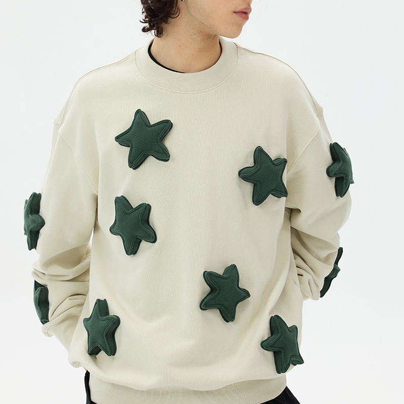 Full of stars round neck sweatshirt