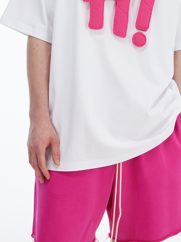 480GSM Terry Frayed Hem Shorts Distressed Edge Pink Summer Casual Streetwear Bottom SQQZ PROJECT Original