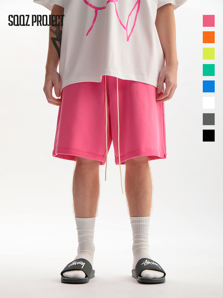 460GSM Chino Roll-Up Hem Shorts Convertible Cuff Design Minimalist Summer Versatile Bottom SQQZ PROJECT Original