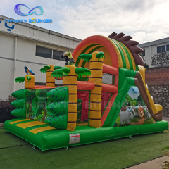 CE Approved Kids Inflatable Combo Lion Bounce Slide