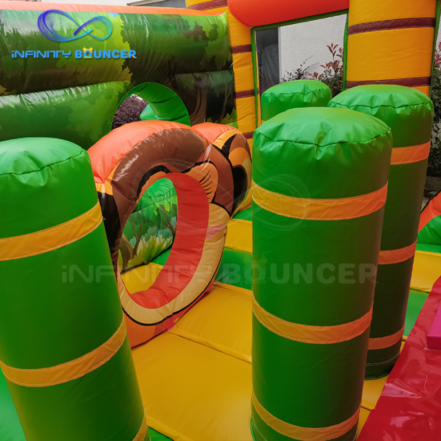 CE Approved Kids Inflatable Combo Lion Bounce Slide