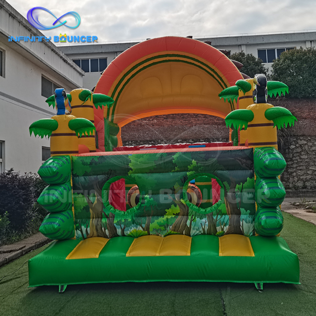 CE Approved Kids Inflatable Combo Lion Bounce Slide