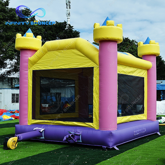 Pink Inflatable Castle Princess theme pink inflatable bouncy castle for girls