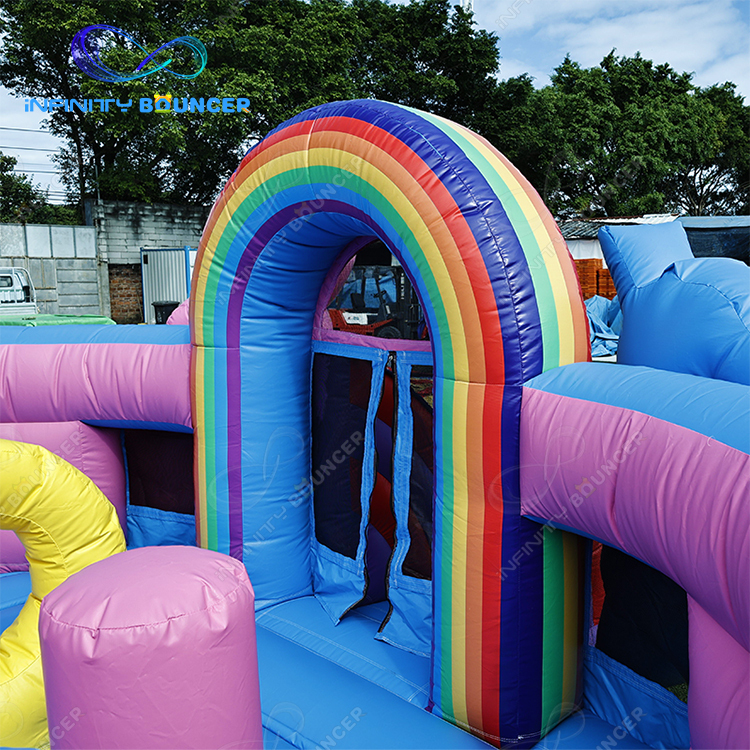Outdoor Inflatable Unicorn Bouncy Castle With Slide Combo