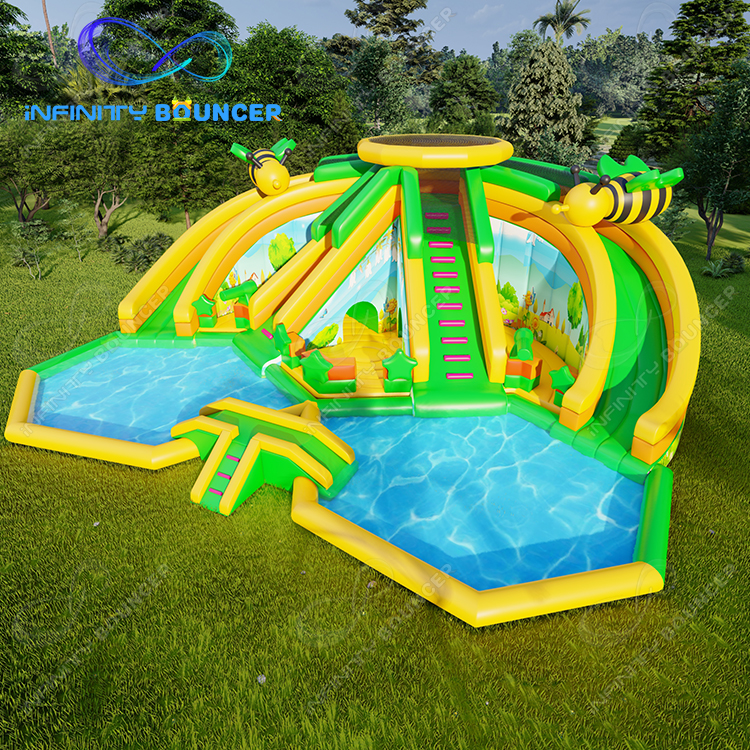 Bee Theme Design Inflatable land Pool Water Park For Summer
