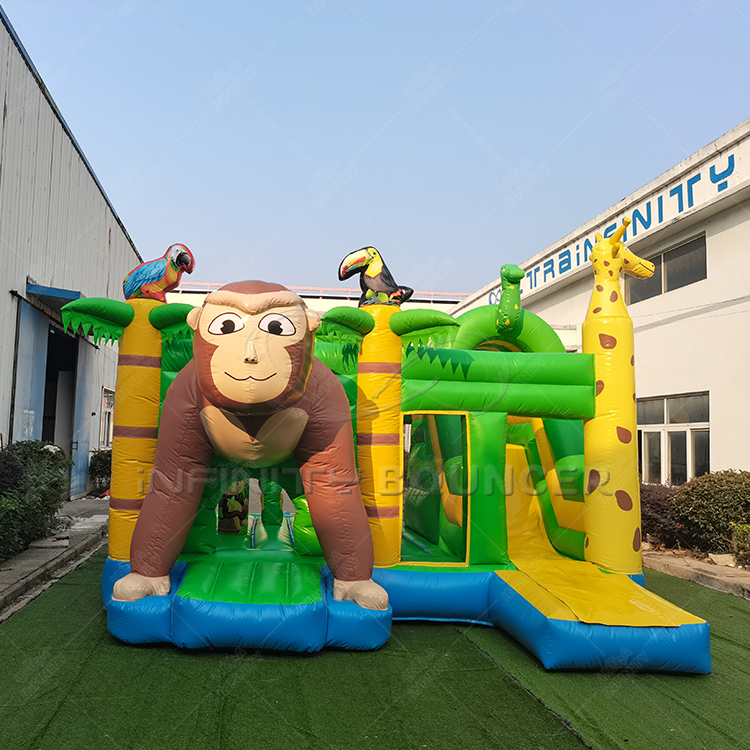 Wholesale Price Factory Direct sale Monkey Inflatable Combo With Slide Bounce House
