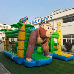 Wholesale Price Factory Direct sale Monkey Inflatable Combo With Slide Bounce House