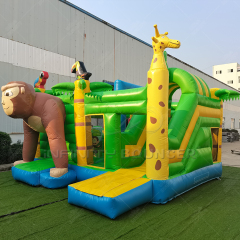 Wholesale Price Factory Direct sale Monkey Inflatable Combo With Slide Bounce House