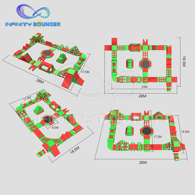 Customized Inflatable Floating Water Parks  Aqua Park Game Obstacle Water Park