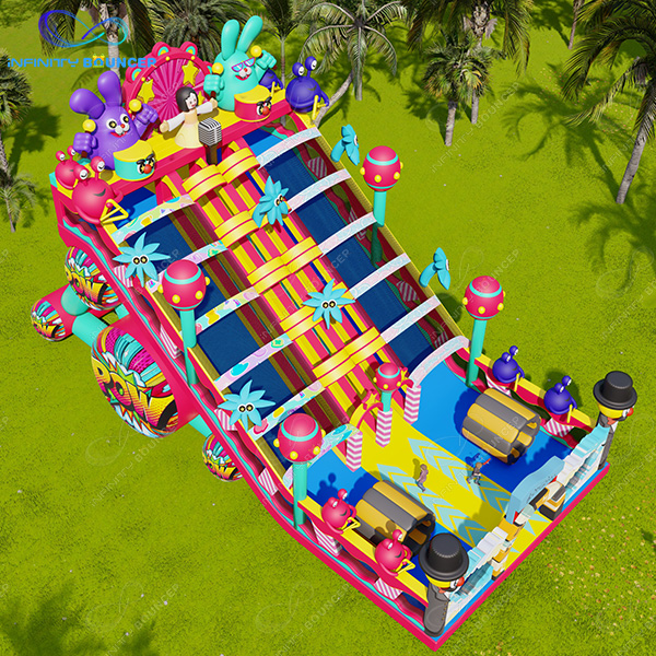 Giant Inflatable Slide - Animal Concert Theme - Infinity Bouncer