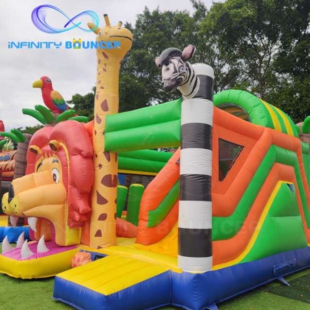 Jungle Lion Inflatable Combo | Bounce, Climb & Slide | Infinity Bouncerpark
