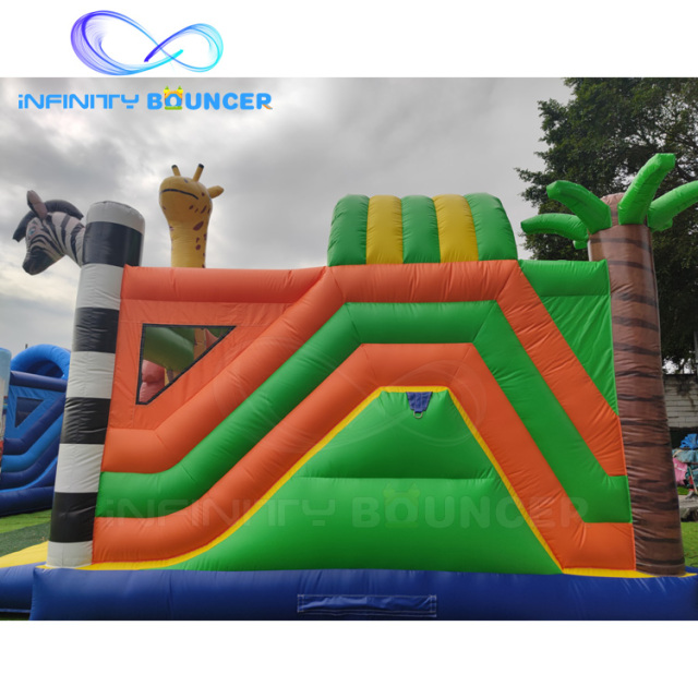 Jungle Lion Inflatable Combo | Bounce, Climb & Slide | Infinity Bouncerpark