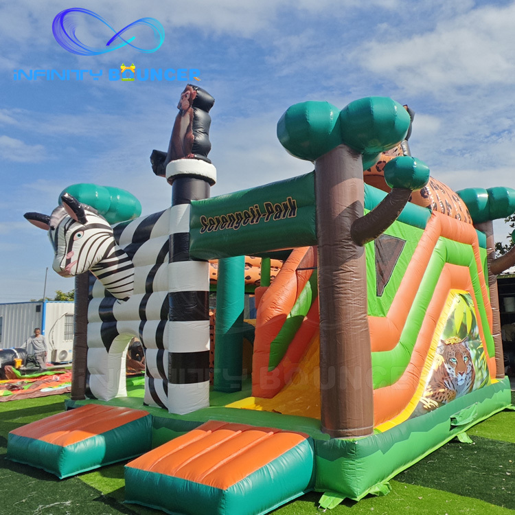 Zebra Theme Inflatable Combo | Bounce, Climb & Slide for Rentals | Infinity Bouncer