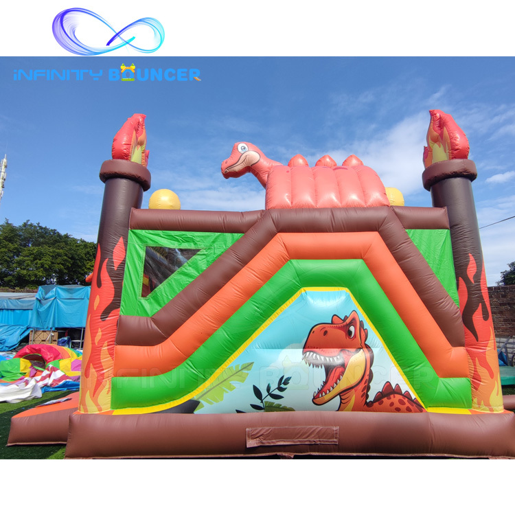 Flaming Pterosaur Inflatable Combo | Bounce, Climb & Slide | Infinity Bouncerpark