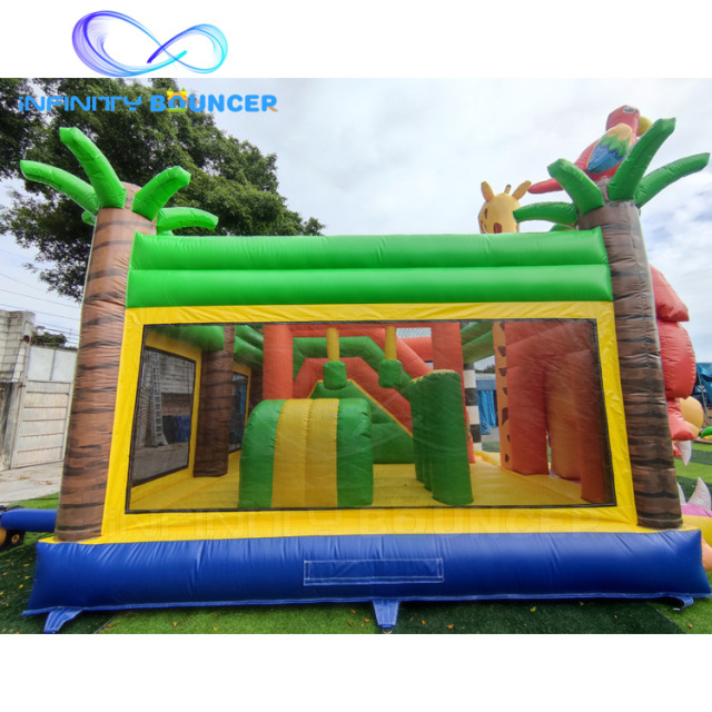 Jungle Lion Inflatable Combo | Bounce, Climb & Slide | Infinity Bouncerpark