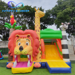 Jungle Lion Inflatable Combo | Bounce, Climb & Slide | Infinity Bouncerpark