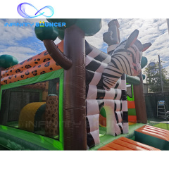 Zebra Theme Inflatable Combo | Bounce, Climb & Slide for Rentals | Infinity Bouncer