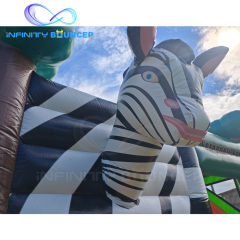 Zebra Theme Inflatable Combo | Bounce, Climb & Slide for Rentals | Infinity Bouncer