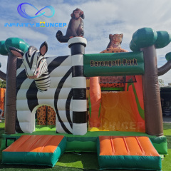 Zebra Theme Inflatable Combo | Bounce, Climb & Slide for Rentals | Infinity Bouncer