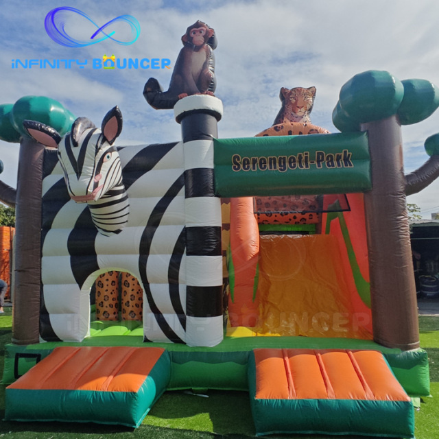 Zebra Theme Inflatable Combo | Bounce, Climb & Slide for Rentals | Infinity Bouncer