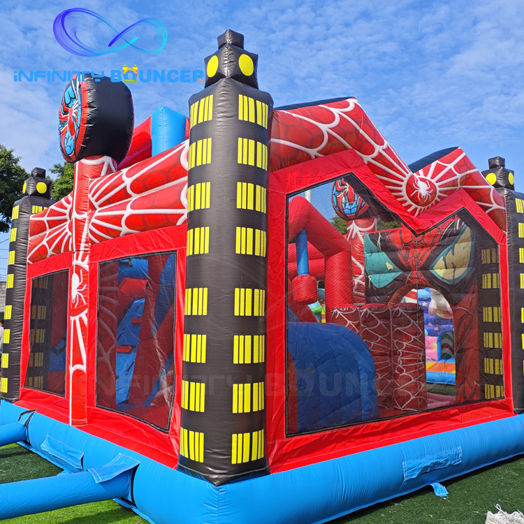 Spiderman 4-in-1 Inflatable Combo | Bounce, Climb & Slide | Infinity Bouncerpark