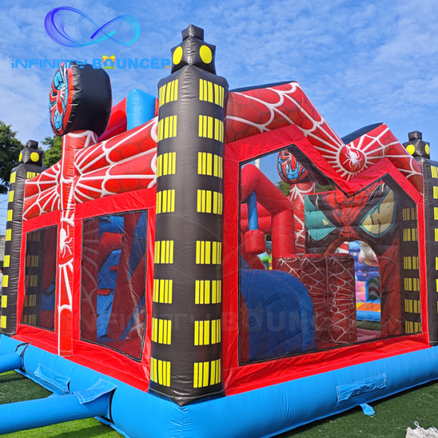 Spiderman 4-in-1 Inflatable Combo | Bounce, Climb & Slide | Infinity Bouncerpark