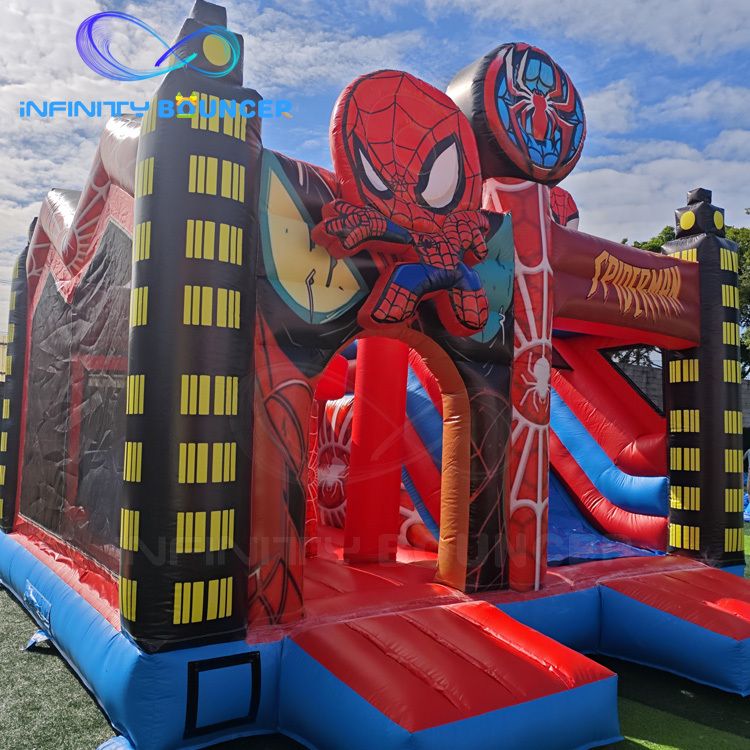 Spiderman 4-in-1 Inflatable Combo | Bounce, Climb & Slide | Infinity Bouncerpark