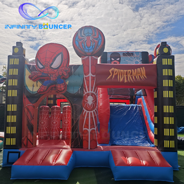 Spiderman 4-in-1 Inflatable Combo | Bounce, Climb & Slide | Infinity Bouncerpark