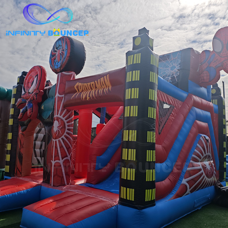 Spiderman 4-in-1 Inflatable Combo | Bounce, Climb & Slide | Infinity Bouncerpark