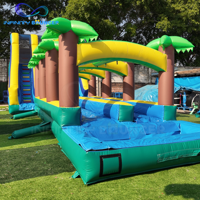 Large Jungle Theme Inflatable Water Slide | Parks & Rental Use | Infinity Bouncer