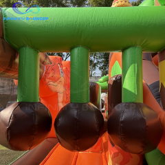 Dinosaur 4-in-1 Inflatable Obstacle Combo | Bounce & Slide | Infinity Bouncer