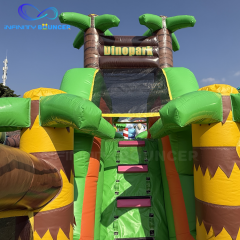 Dinosaur Forest 4-in-1 Inflatable Obstacle Course | bounce & Slide | Infinity Bouncer