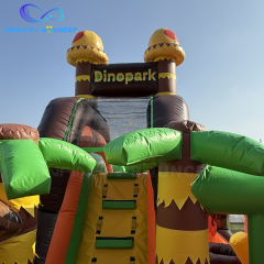 Dinosaur 4-in-1 Inflatable Obstacle Combo | Bounce & Slide | Infinity Bouncer