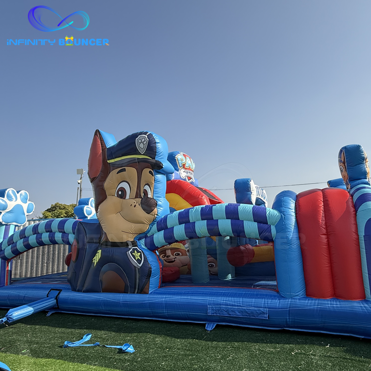 Paw Patrol 4-in-1 Inflatable Obstacle Course | Slide & Bounce | Infinity Bouncer